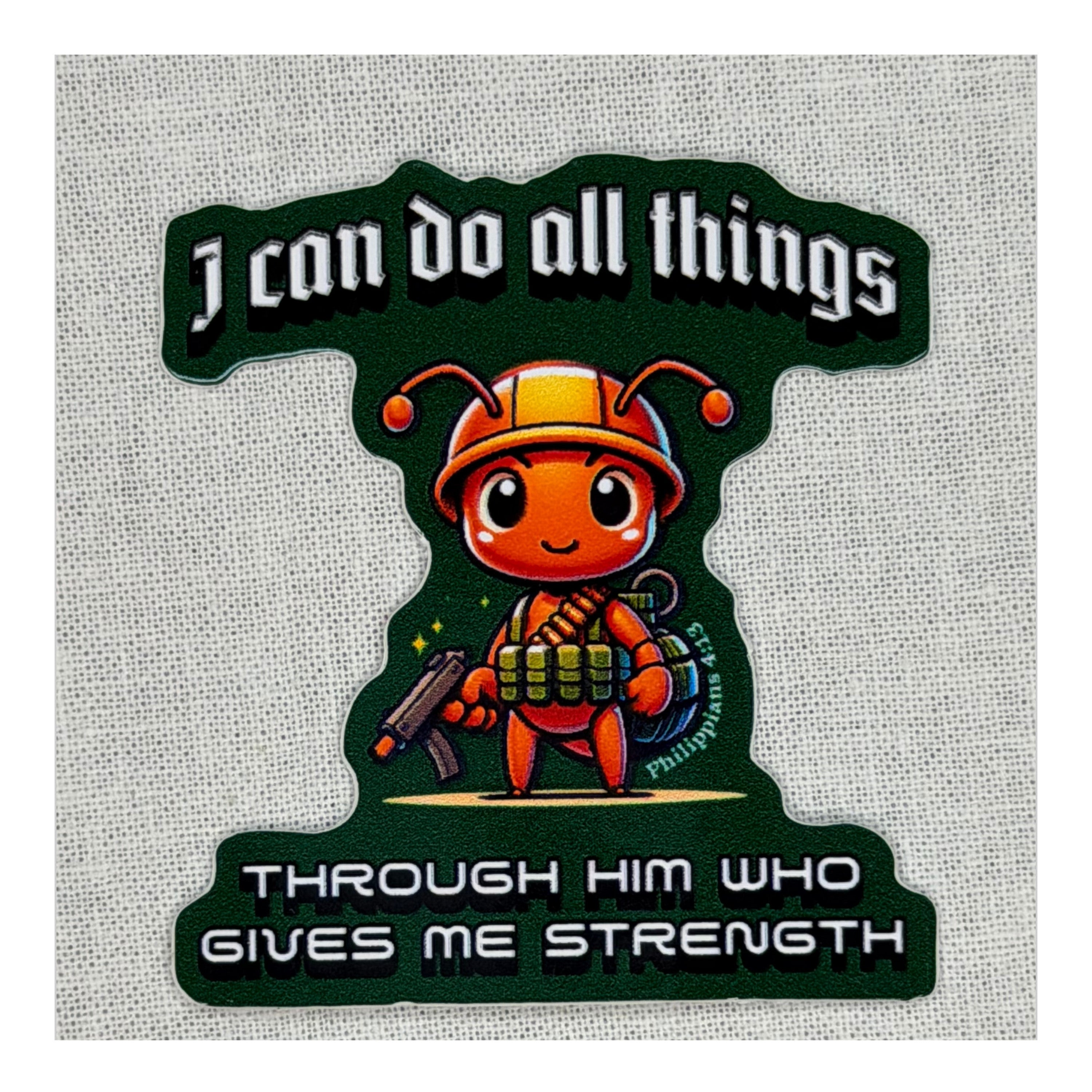 I Can Do All Things Sticker | Fall Die-Cut Vinyl – Hazel Stitch & Co.
