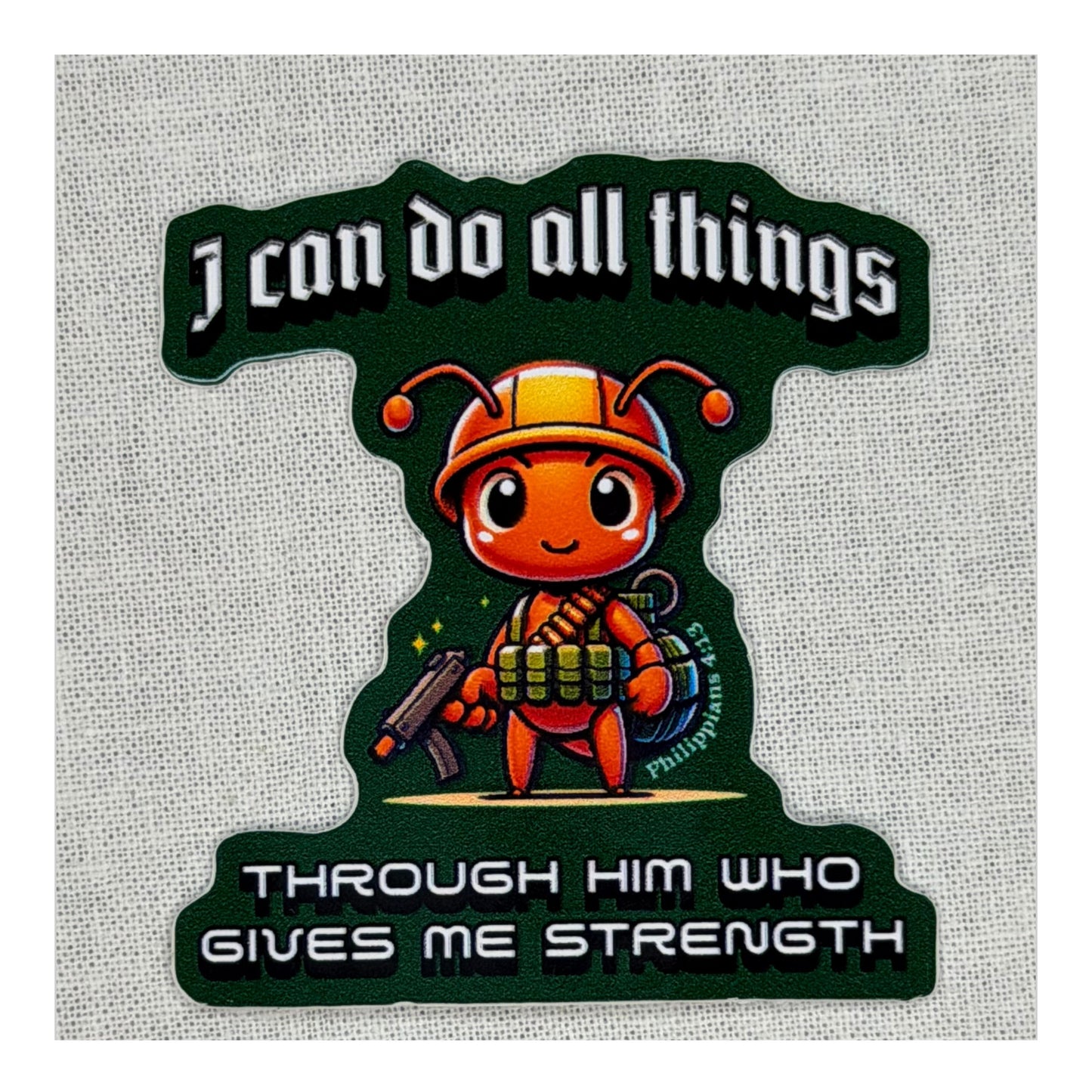 I Can Do All Things – Die-Cut Vinyl Sticker | Hazel Stitch & Co.