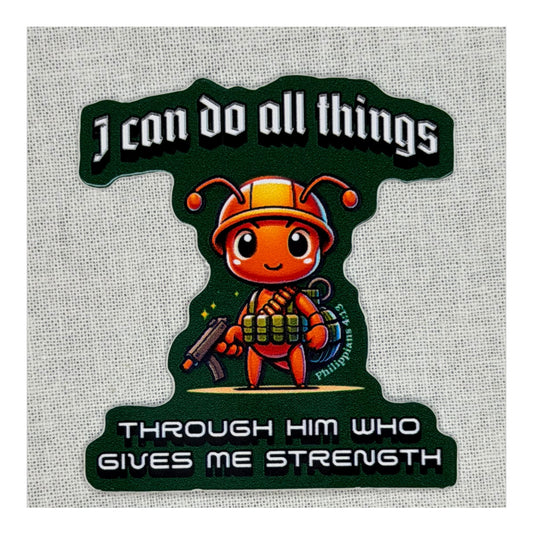 I Can Do All Things – Die-Cut Vinyl Sticker | Hazel Stitch & Co.