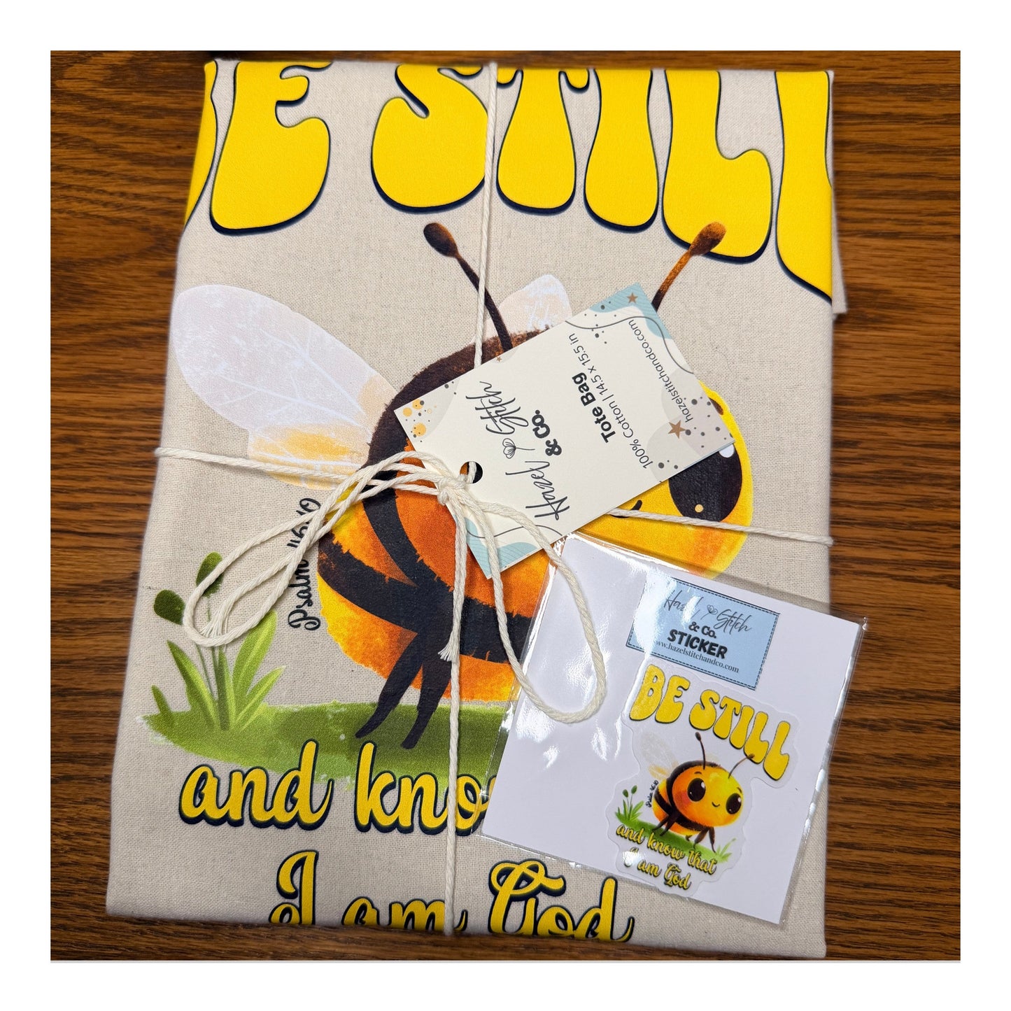 “Be Still & Know” – Bee Faith Tote