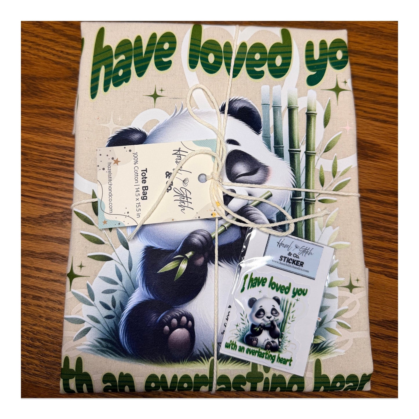 “I Have Loved You With an Everlasting Heart” – Panda Faith Tote