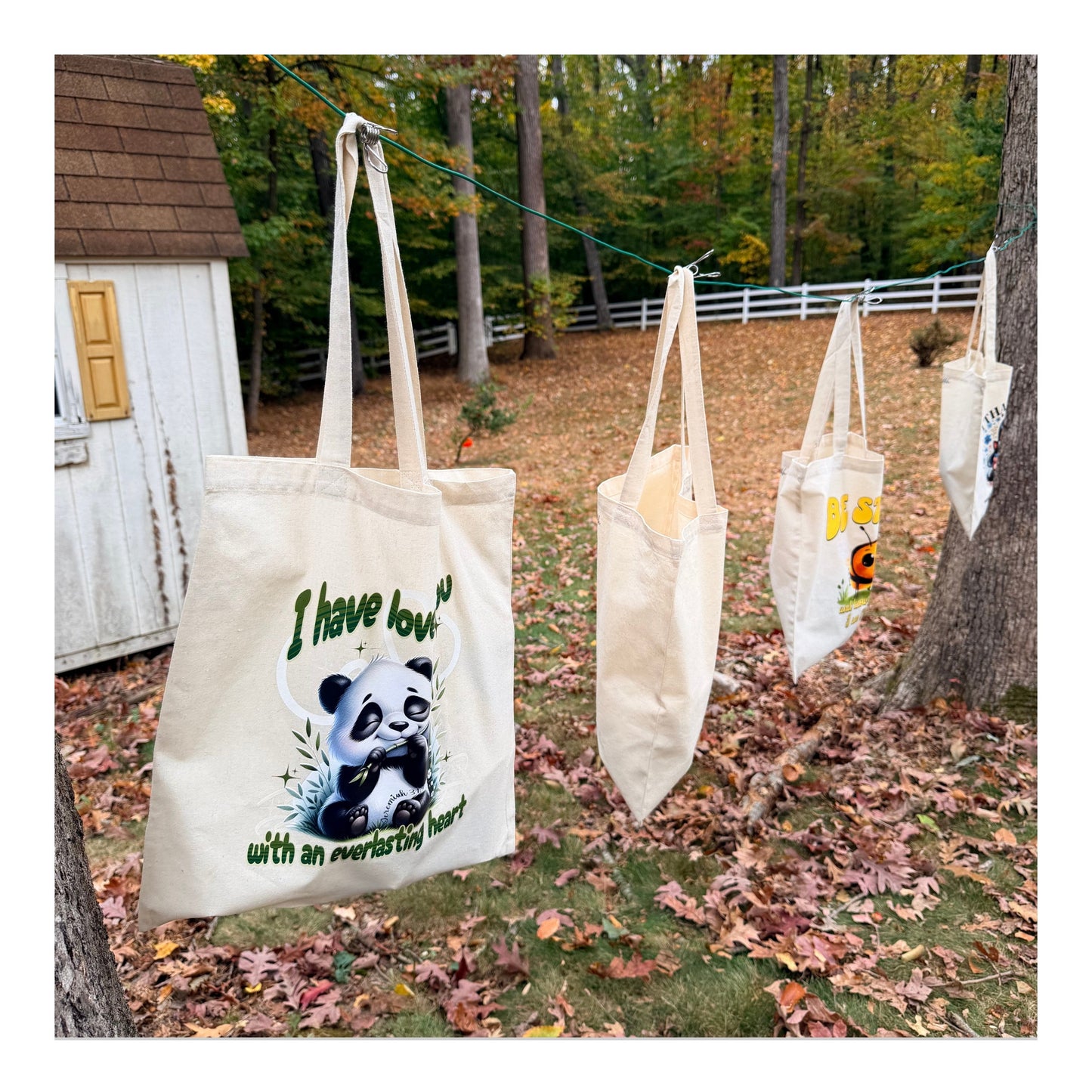 “I Have Loved You With an Everlasting Heart” – Panda Faith Tote