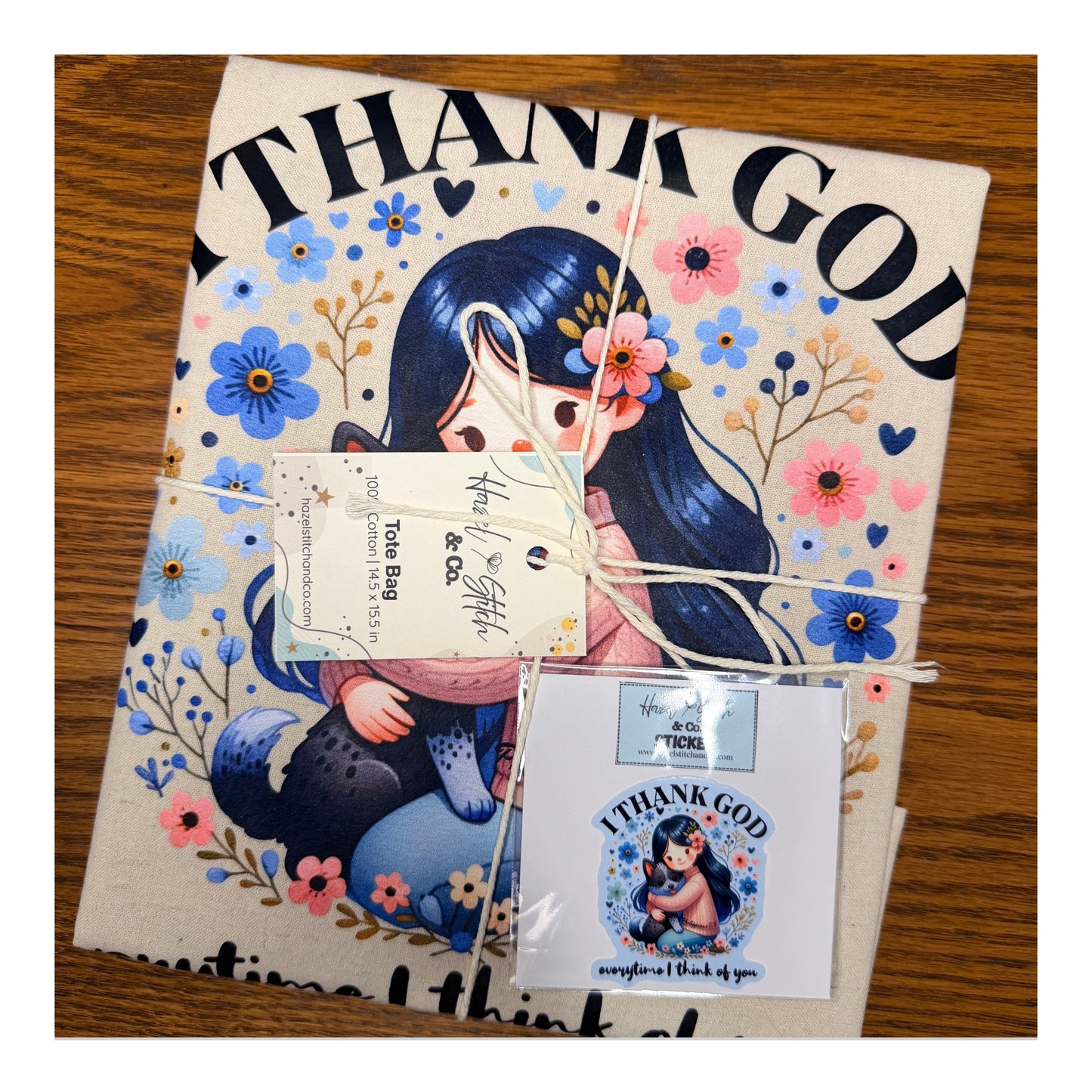 “I Thank God Every Time I Remember You” – Gratitude Tote (Blue Heeler)