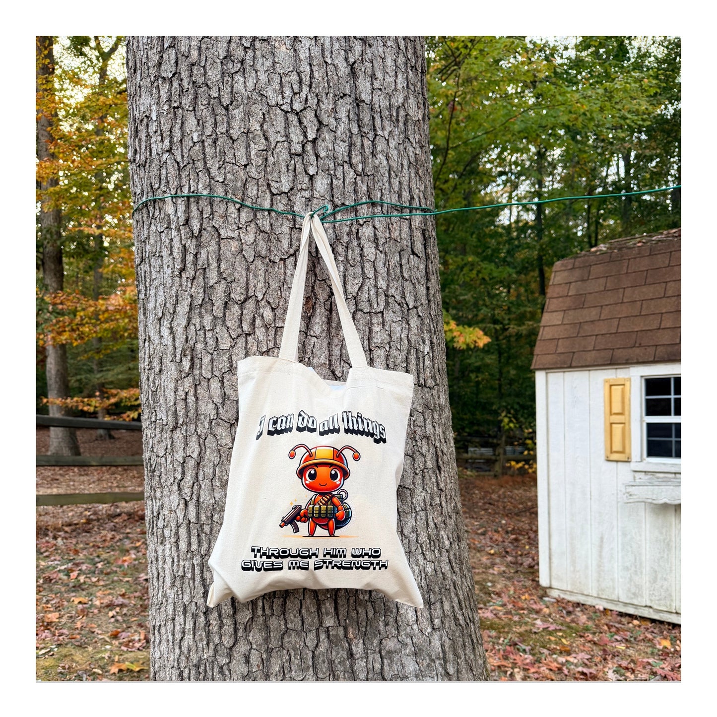 “I Can Do All Things” – Faith Canvas Tote (Ant)